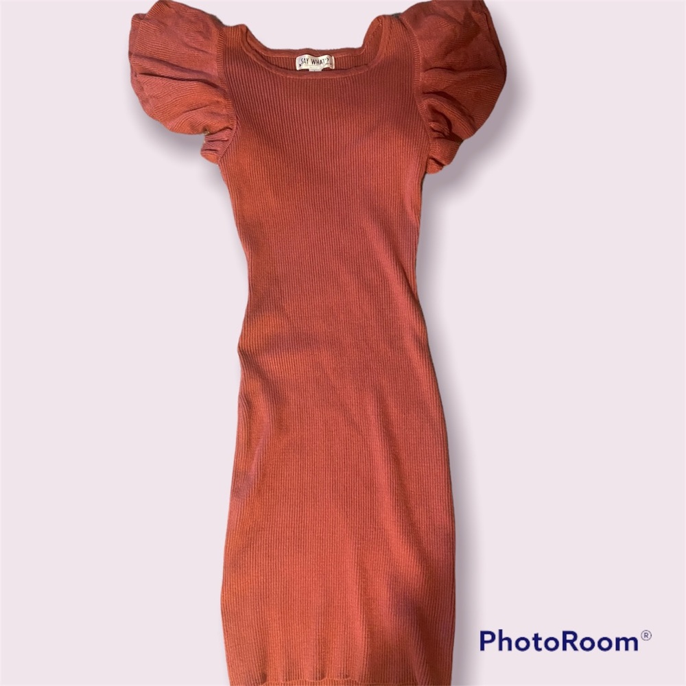 Ruffled sleeve dress